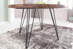 Esstisch natur schwarz matt H/D: ca. 78x120 cm