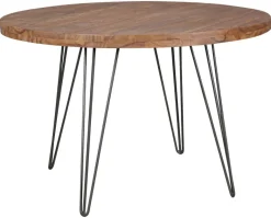 Esstisch natur schwarz matt H/D: ca. 78x120 cm