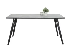 Esstisch Oksana Beton Optik schwarz pulverbeschichtet B/H/T: ca. 160x76x90 cm