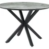 Esstisch schwarz grau Marmoroptik B/H/T/D: ca. 110x77x110x110 cm