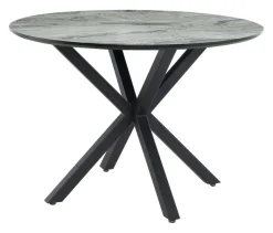 Esstisch schwarz grau Marmoroptik B/H/T/D: ca. 110x77x110x110 cm