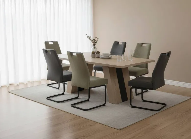 Esstisch Tindari creme Eiche Nachbildung B/H/T: ca. 180x76x100 cm