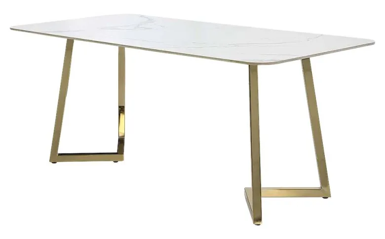 Esstisch weiß Keramik Optik B/H/T: ca. 180x76,5x90 cm