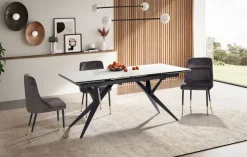 Esstisch weiß Marmor Optik B/H/T: ca. 180x76x95 cm