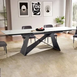 Esstisch weiß Marmor Optik B/H/T: ca. 180x76x95 cm