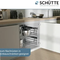 Eyckhaus Teleskopschublade Chrom Chrom