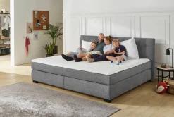 Familienbett grau dunkel Microfaser Liegefläche B/L: ca. 240x200 cm