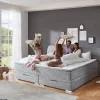 Familienboxbett Korfu silber Liegefläche B/L: ca. 240x200 cm
