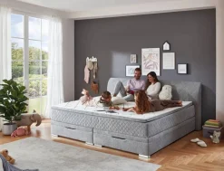 Familienboxbett Korfu silber Liegefläche B/L: ca. 240x200 cm
