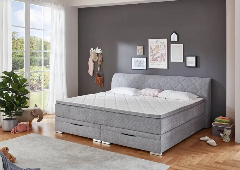 Familienboxbett Korfu silber Liegefläche B/L: ca. 240x200 cm