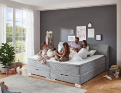Familienboxbett Korfu silber Liegefläche B/L: ca. 240x200 cm