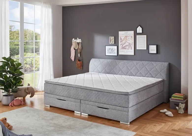 Familienboxbett Korfu silber Liegefläche B/L: ca. 240x200 cm
