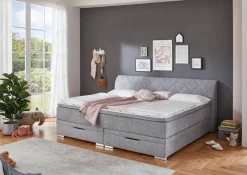 Familienboxbett Korfu silber Liegefläche B/L: ca. 240x200 cm