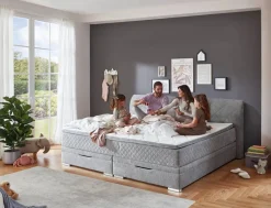 Familienboxbett Korfu silber Liegefläche B/L: ca. 240x200 cm