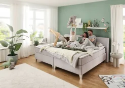 Familienboxspringbett Mare silber Liegefläche B/L: ca. 240x200 cm
