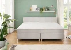 Familienboxspringbett Mare silber Liegefläche B/L: ca. 240x200 cm