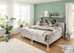 Familienboxspringbett Mare silber Liegefläche B/L: ca. 240x200 cm