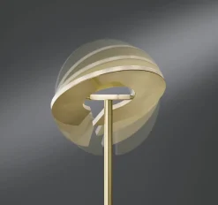 Fischer & Honsel Stehlampe 40316 messing weiß Glas Metall B/H/T: ca. 35x180x50 cm 1 Brennstellen
