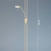 Fischer & Honsel Stehlampe 40145 messing weiß Glas Metall H/D: ca. 182x32 cm 1 Brennstellen