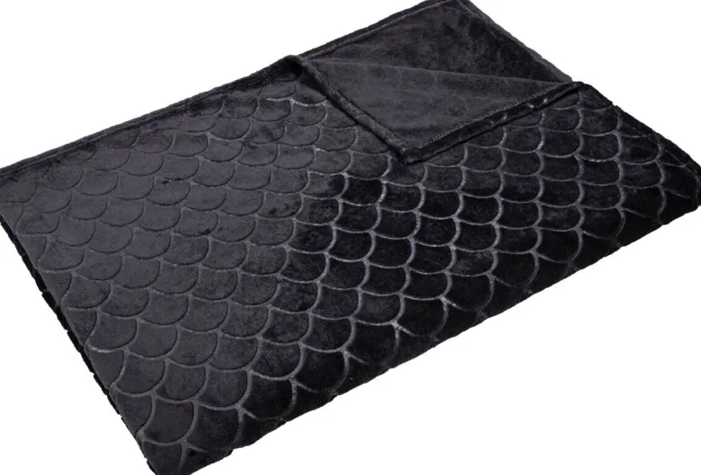 Flanelldecke anthrazit Polyester B/L: ca. 160x220 cm