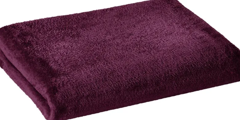 Flanelldecke aubergine Polyester B/L: ca. 140x200 cm