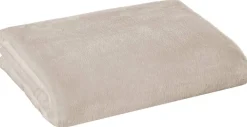 Flanelldecke beige Polyester B/L: ca. 140x200 cm