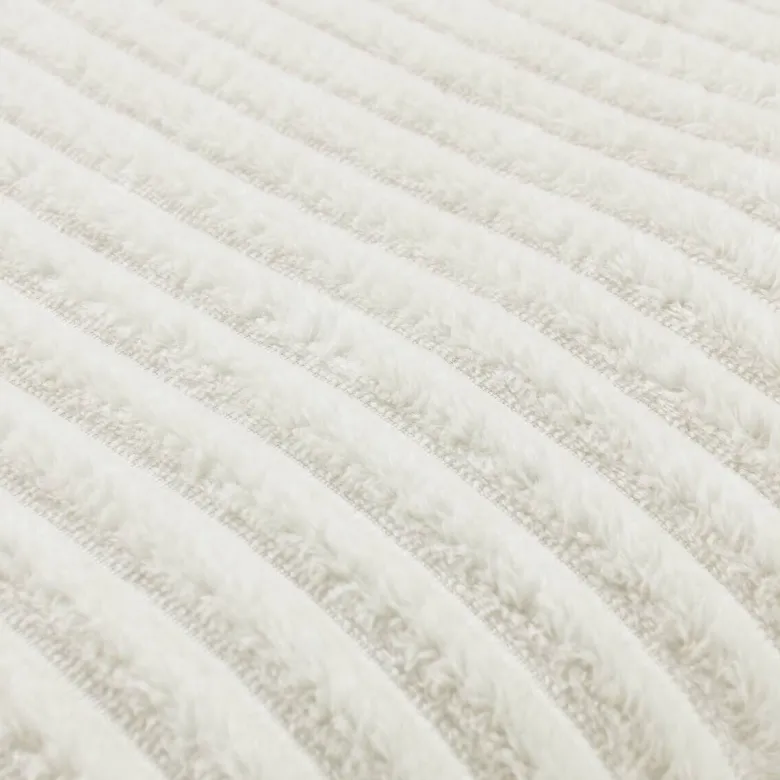 Flanelldecke Cord offwhite Polyester B/L: ca. 140x200 cm