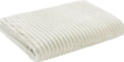Flanelldecke Cord offwhite Polyester B/L: ca. 140x200 cm