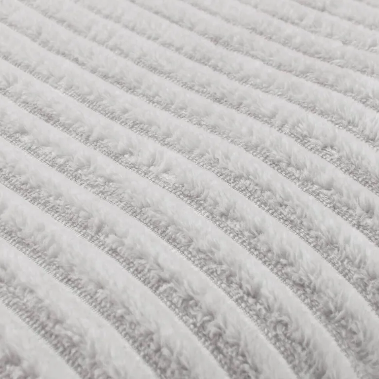 Flanelldecke Cord silber Polyester B/L: ca. 140x200 cm