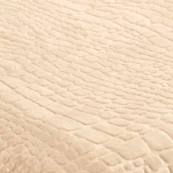 Flanelldecke Croco beige Polyester B/L: ca. 140x200 cm