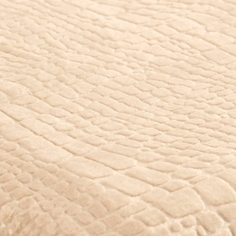 Flanelldecke Croco beige Polyester B/L: ca. 140x200 cm