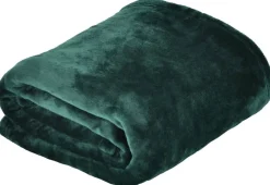 Flanelldecke dunkelgrün Polyester B/L: ca. 140x200 cm