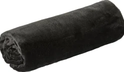 Flanelldecke schwarz Polyester B/L: ca. 130x160 cm