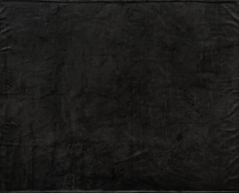 Flanelldecke schwarz Polyester B/L: ca. 130x160 cm