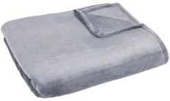 Flanelldecke silber Polyester B/L: ca. 140x200 cm