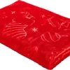 Flanelldecke Weihnachten Flanell rot Polyester B/L: ca. 140x200 cm