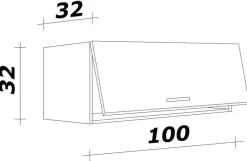 Flex-Well Hängeschrank Cara grün B/H/T: ca. 100x32x32 cm