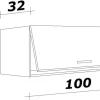 Flex-Well Hängeschrank Lucca weiß matt B/H/T: ca. 100x32x32 cm