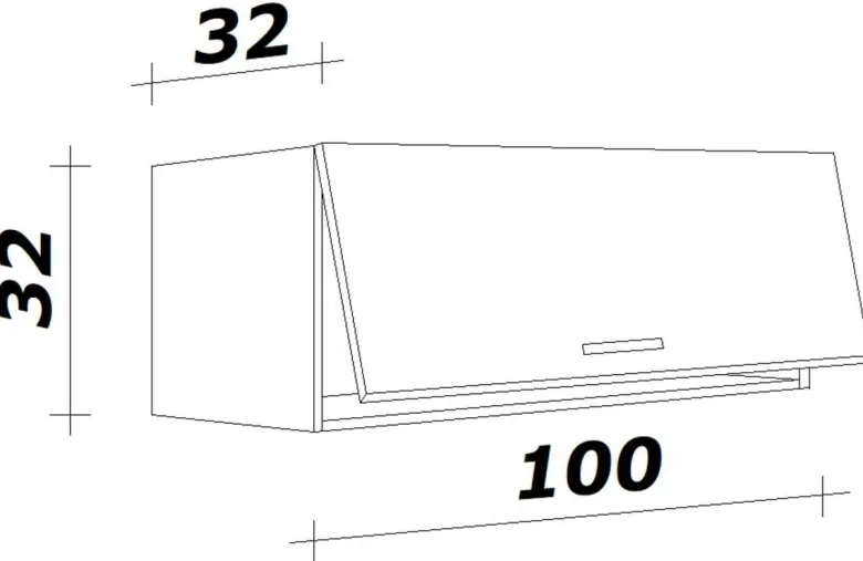 Flex-Well Hängeschrank Lucca weiß matt B/H/T: ca. 100x32x32 cm