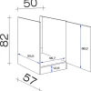 Flex-Well Spülenschrank Wito weiß B/H/T: ca. 50x82x57 cm