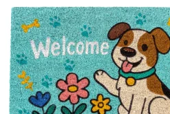 Fußmatte Kokos Dog blue Multi B/L: ca. 40x60 cm