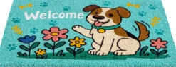 Fußmatte Kokos Dog blue Multi B/L: ca. 40x60 cm
