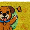 Fußmatte Kokos Dog yellow Multi B/L: ca. 40x60 cm