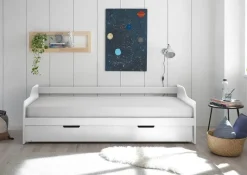 Funktionsbett Jesse kiefer weiß Liegefläche B/L: ca. 90x200 cm