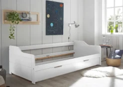 Funktionsbett Jesse kiefer weiß Liegefläche B/L: ca. 90x200 cm