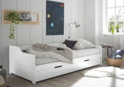 Funktionsbett Jesse kiefer weiß Liegefläche B/L: ca. 90x200 cm
