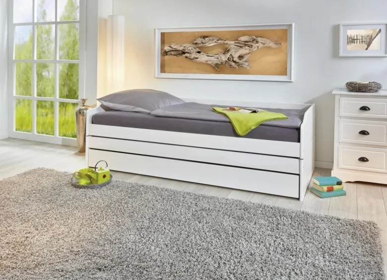 Funktionsbett Lotar weiß Liegefläche B/L: ca. 90x200 cm