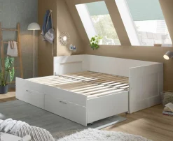 Funktionsbett weiß Liegefläche B/L: ca. 90x200 cm