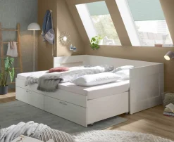 Funktionsbett weiß Liegefläche B/L: ca. 90x200 cm