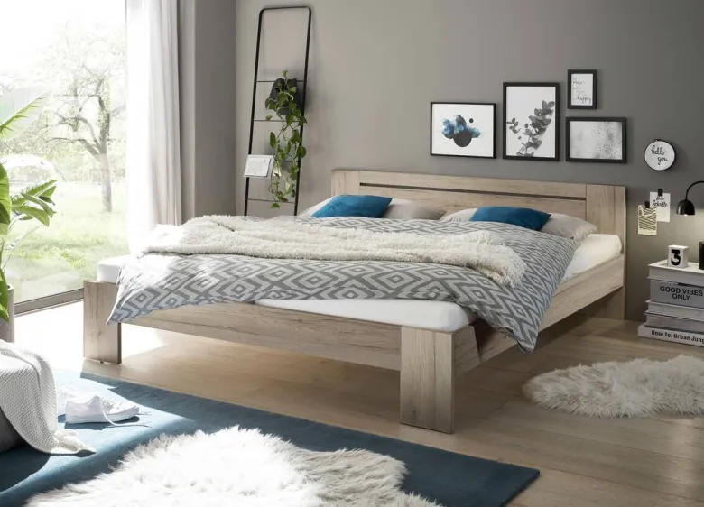 Futonbett Cannes Eiche San-Remo Nachbildung Liegefläche B/L: ca. 180x200 cm